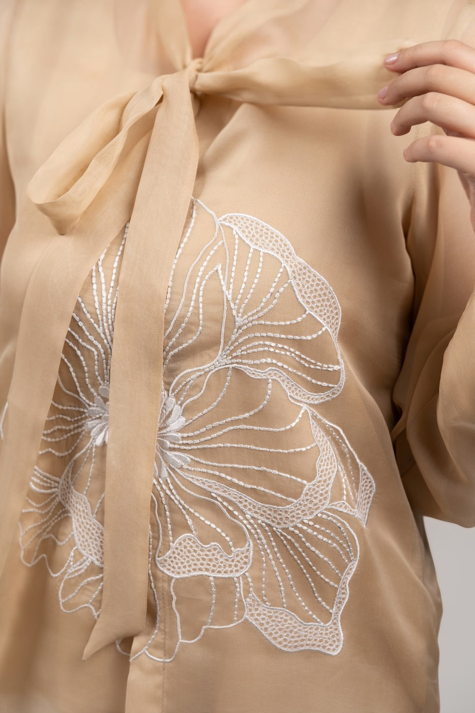 Beige Organza Shirt