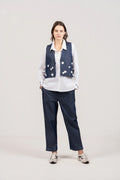 Fleur Denim Vest With Shirt