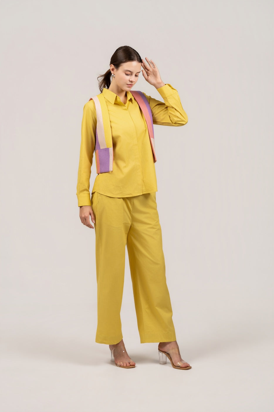 Poplin Multi Color Jacket Co-ord Set