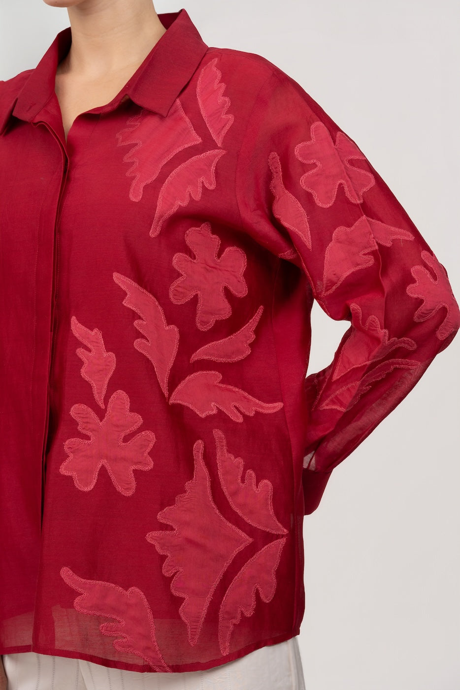 Rouge Silk Shirt