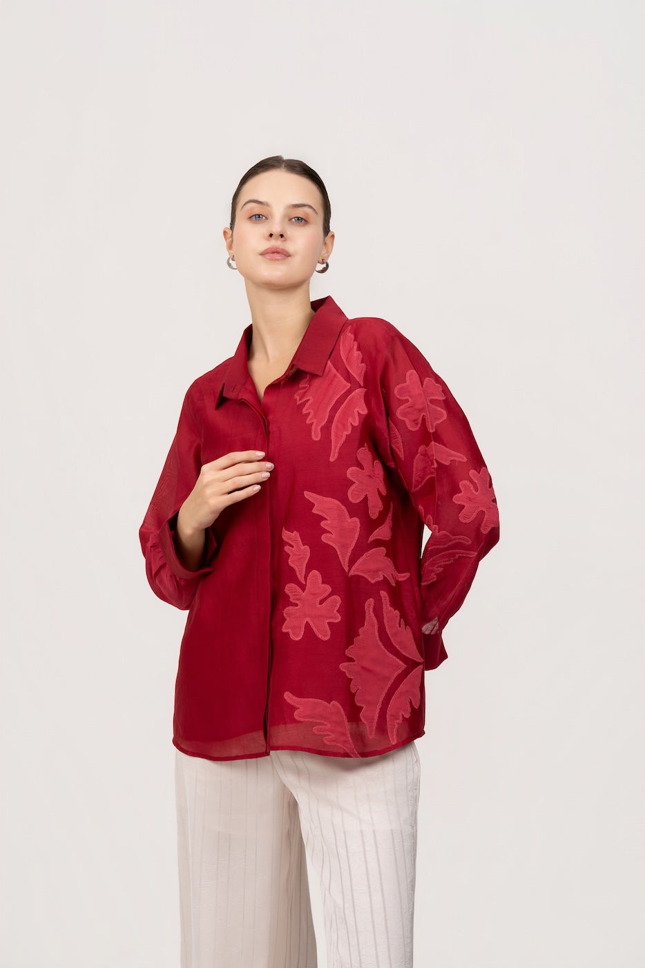 Rouge Silk Shirt