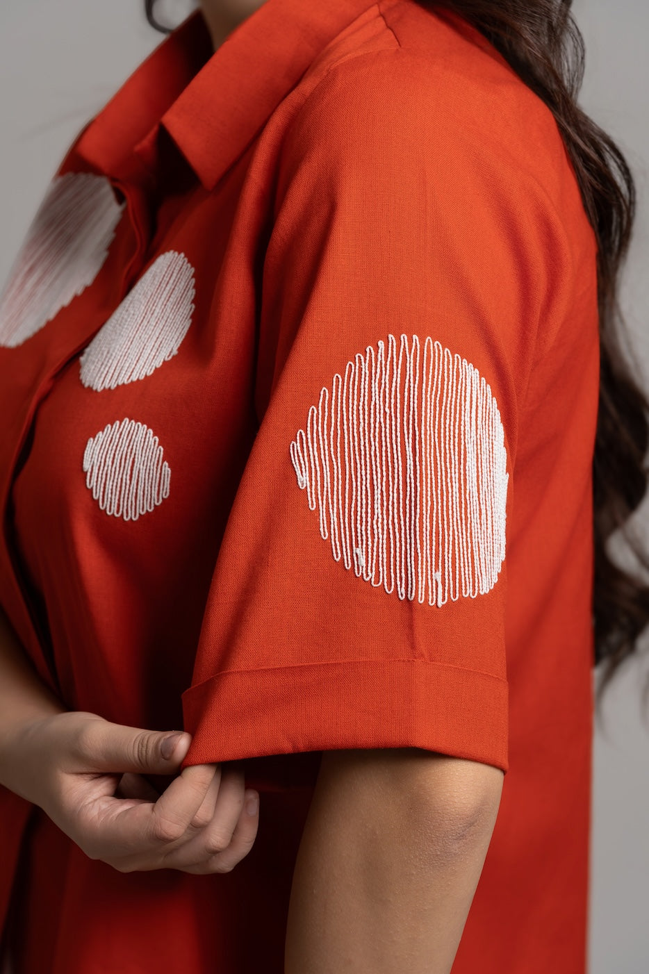 Rust Poplin Shirt